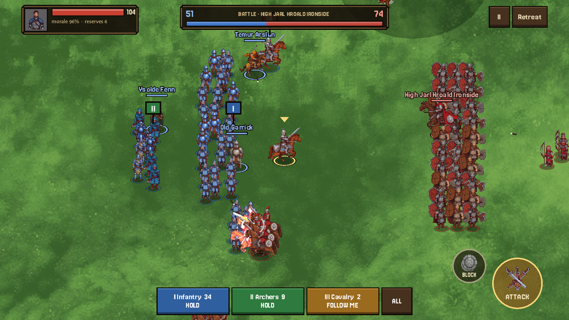 A battle in progress